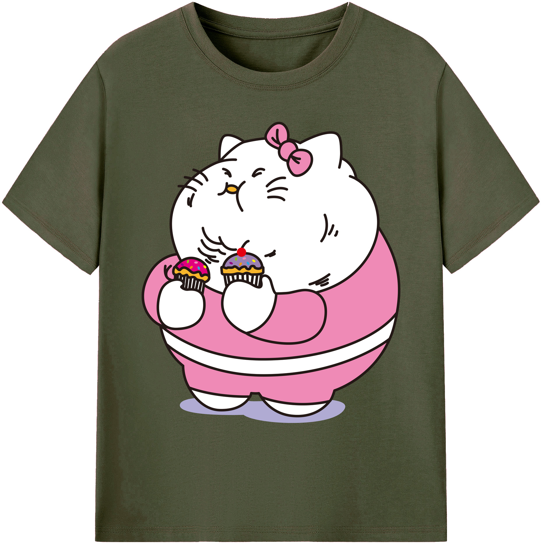（画像用） Hello Kitty ハローキティ 綿100％ メンズ半袖Tシャツ｜肌触りやわらか＆通気性